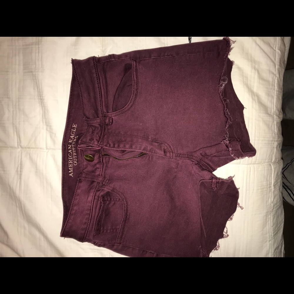 Dark purple American eagle shorts